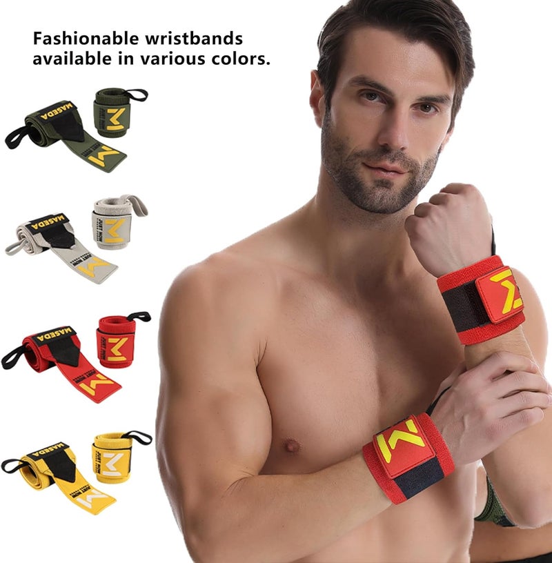 CINLITEK Pro-Grade Weightlifting Wrist Wraps (24") for Gym, Strength Training, and Powerlifting(1 Pair) - Heavy-Duty Thumb Loop Straps for Maximum Wrist Support in Bodybuilding & Fitness (Men & Women) - Image 3